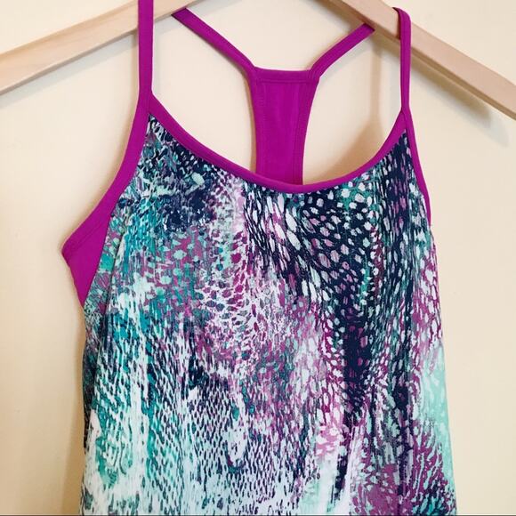 Fabletics Norwalk Snakeskin Python Yoga Exercise Workout Bra Tank Top XXS XS - Picture 4 of 9